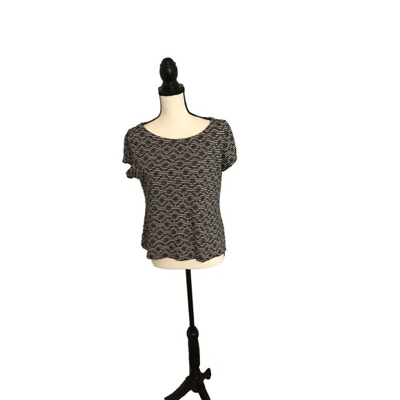 Anthropologie Postmark Women's Bennett Striped Embroidered Floral Knit Top - MED - Picture 1 of 9